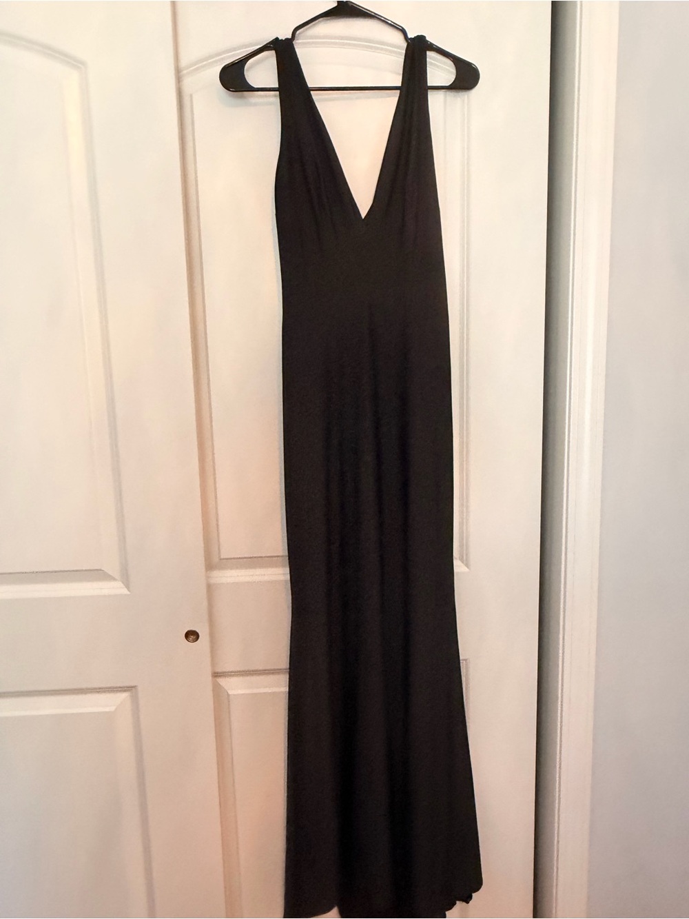 JJs House Black Deep V Maxi Dress